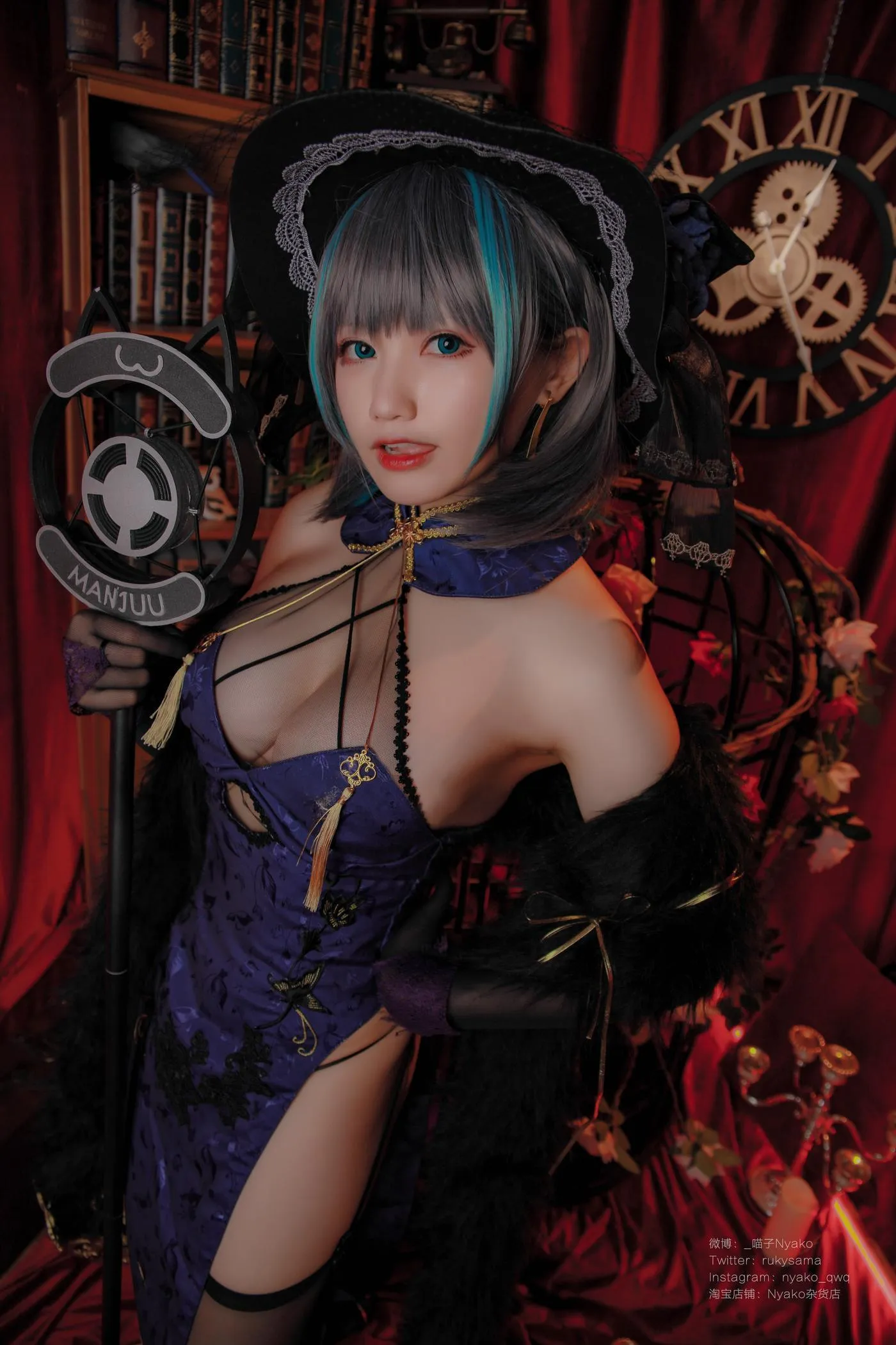 Nyako喵子 – NO.31 柴郡旗袍 [48P]插图5